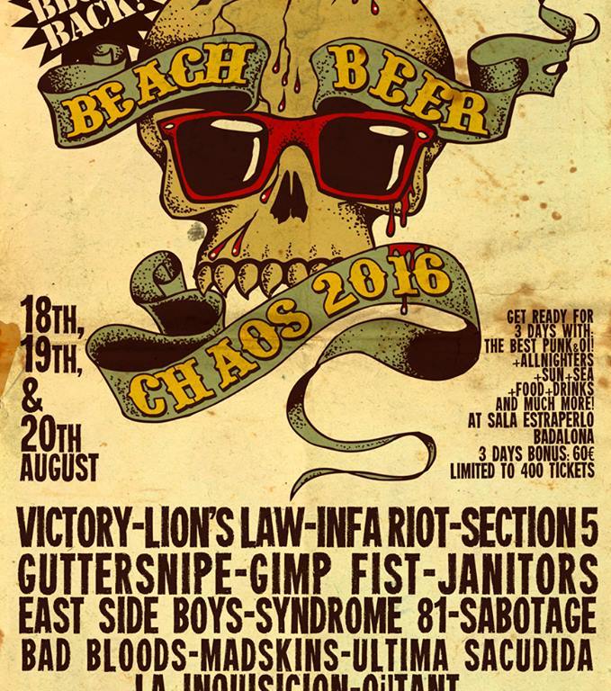Cartel del Beach, Beer & Chaos 2016 de Barcelona