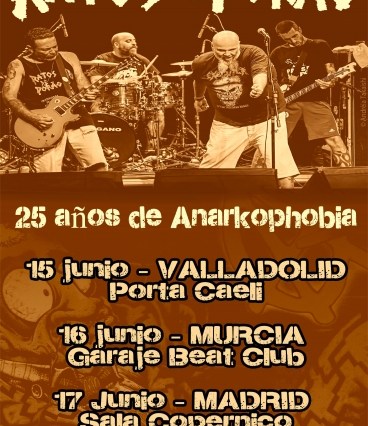 Conciertos de Ratos de Porao en Valladolid, Murcia y Madrid en 2016