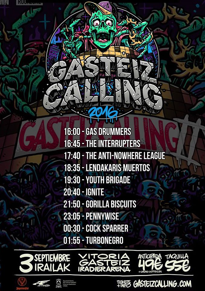 Horarios Gasteiz Calling 2016