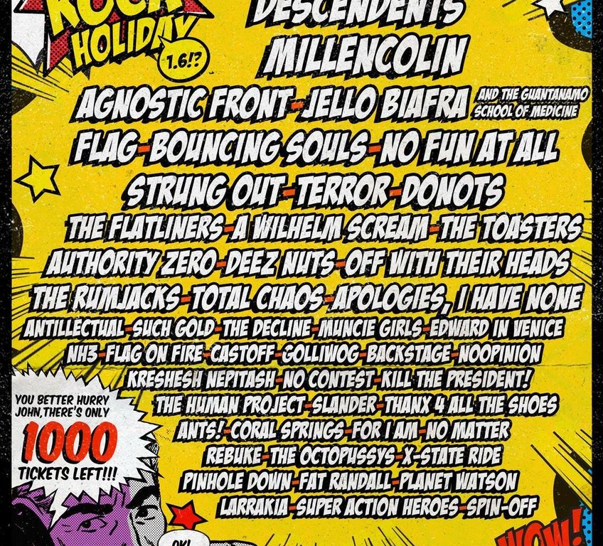 Punk Rock Holiday 2016 Line Up