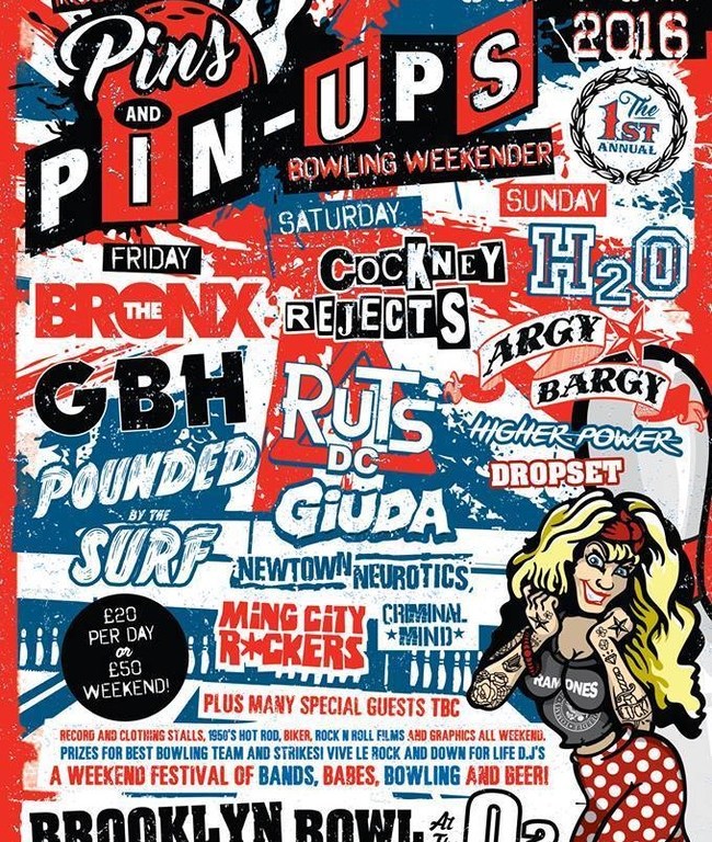 Punk Rock Pins & Pin-Ups 2016 line-up