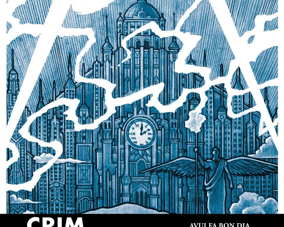 Portada de Avui fa bon dia, primer single de Blau Sang, Vermell Cel de CRIM