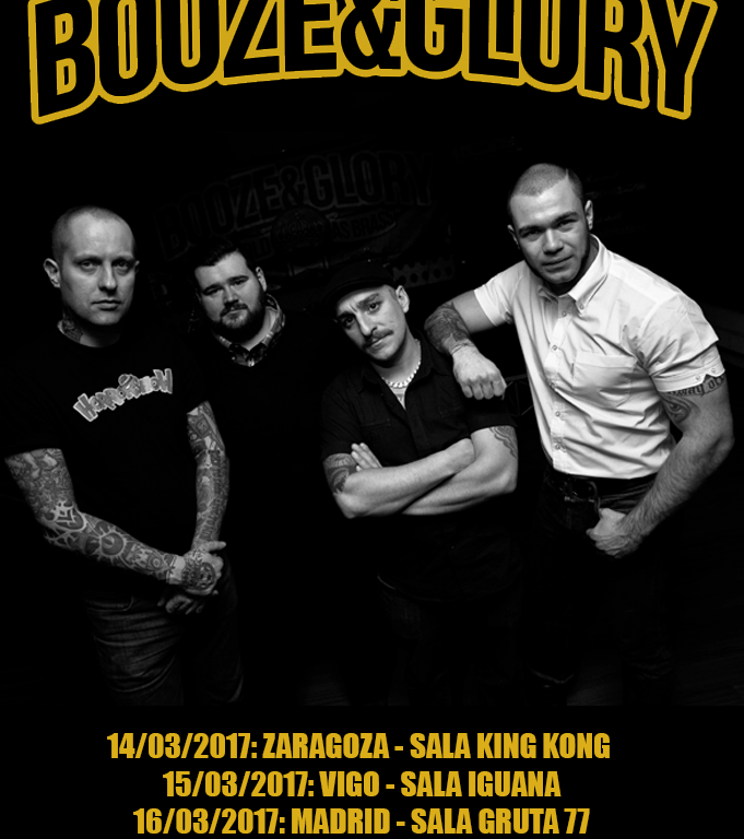 Conciertos de Booze & Glory en Zaragoza, Vigo, Madrid, Pamplona y Badalona