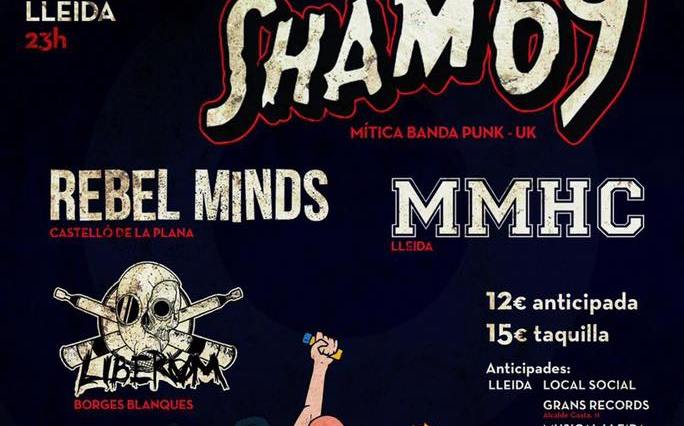Concierto de Sham 69 en Sala Cotton de Lleida