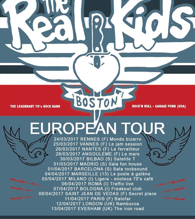 Conciertos de The Real Kids en Bilbao, Madrid y Barcelona