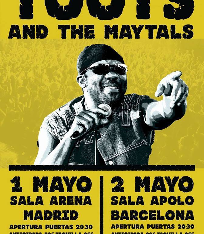 Conciertos Toots & The Maytals en Madrid y Barcelona en 2017
