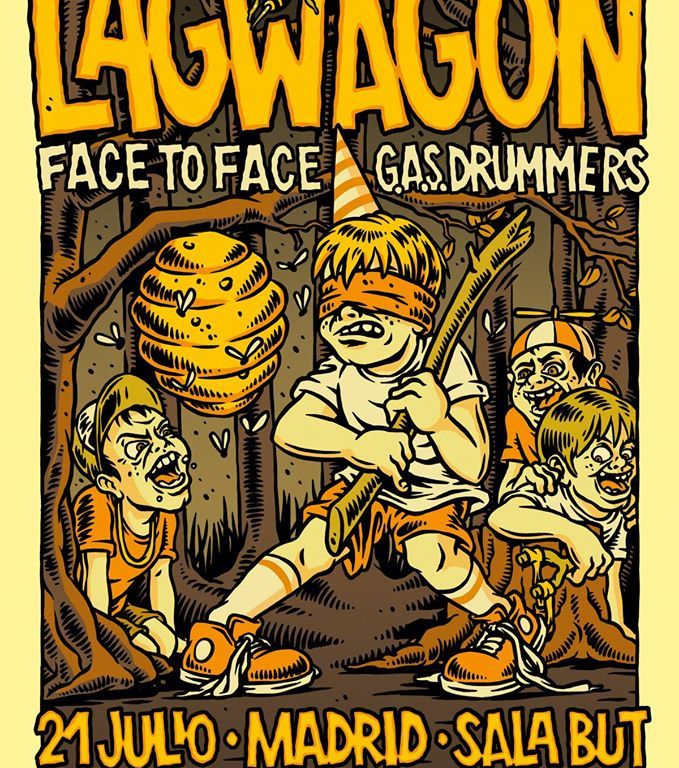 Cartel concierto Lagwagon, Face to Face y GAS Drummers en Madrid en 2017