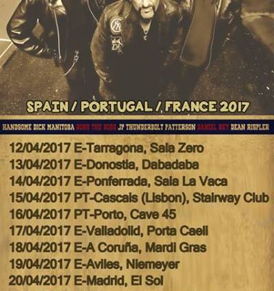 Gira de The Dictators en abril de 2017