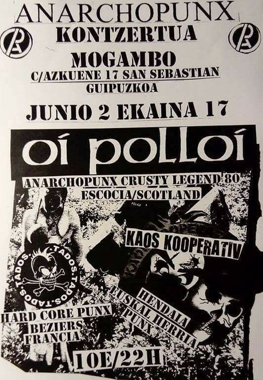 Concierto Oi Polloi en Mogambo (Donosti)