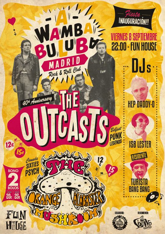 Concierto de The Outcasts y The Orange Alabaster Mushroom en la sala Fun House de Madrid