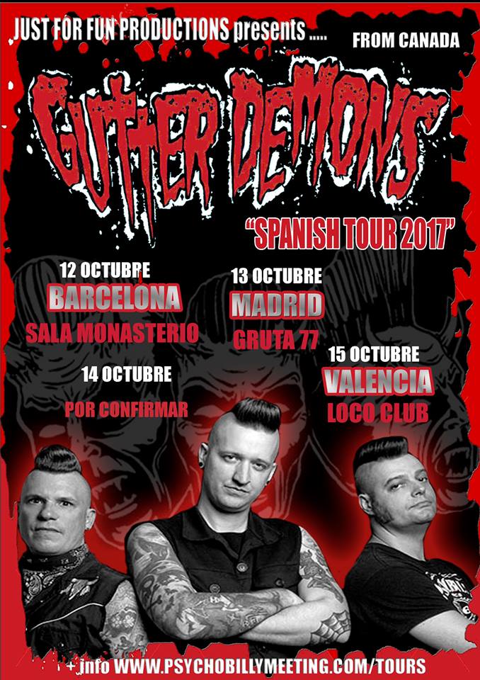 Conciertos de Gutter Demons en Barcelona, Madrid y Valencia en 2017 Conciertos de Gutter Demons en Barcelona, Madrid y Valencia en 2017