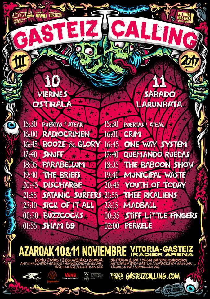 Horarios Gasteiz Calling 2017: 10 y 11 de noviembre en Vitoria-Gasteiz