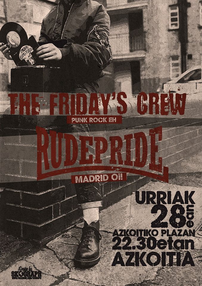 Concierto The Firday's Crew + Rude Pride en Azkoitia. 28 de octubre de 2017