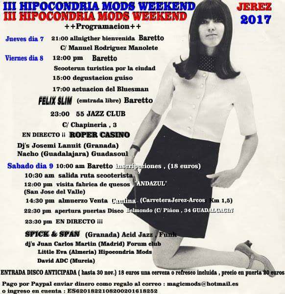 III Hipodondria Mods Weekend - Xerez - 2018 del 7 al 9 de diciembre de 2017