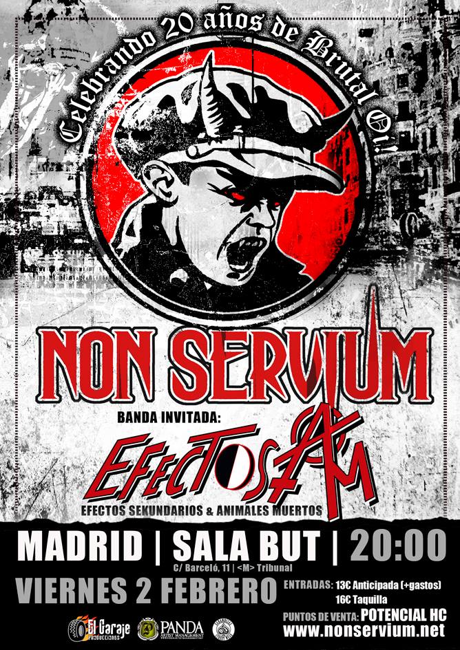 Non Servium + Efectos AM, sala But, Madrid, viernes 2 de febrero de 2018