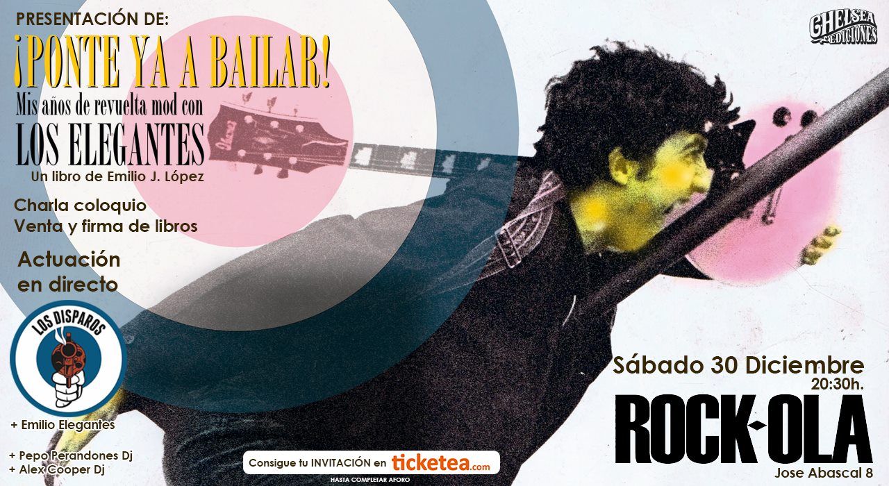 Presentación del libro Ponte ya a bailar en la sala Rock-Ola, de Madrid, el 30 de diciembre de 2017