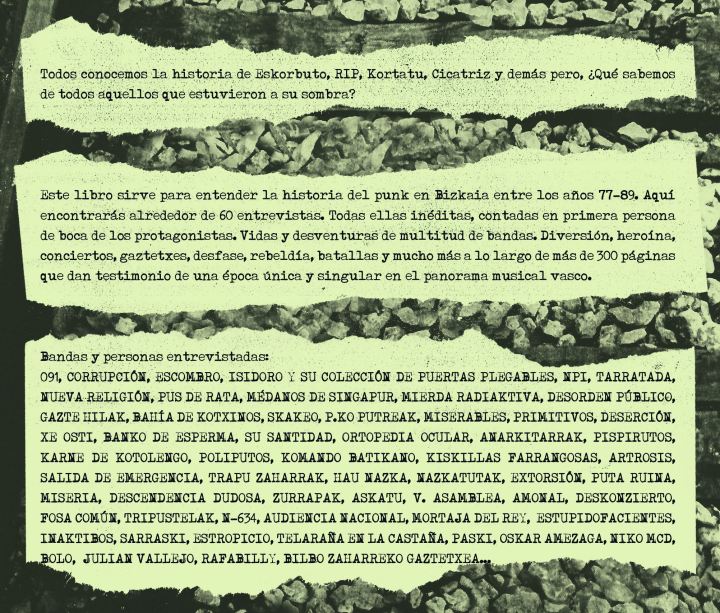 Libro Mierda de Bizkaia y sus grupos punks maqueteros 1977-1989