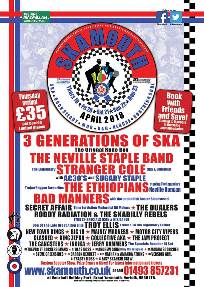 Skamouth Weekender 2018 line-up