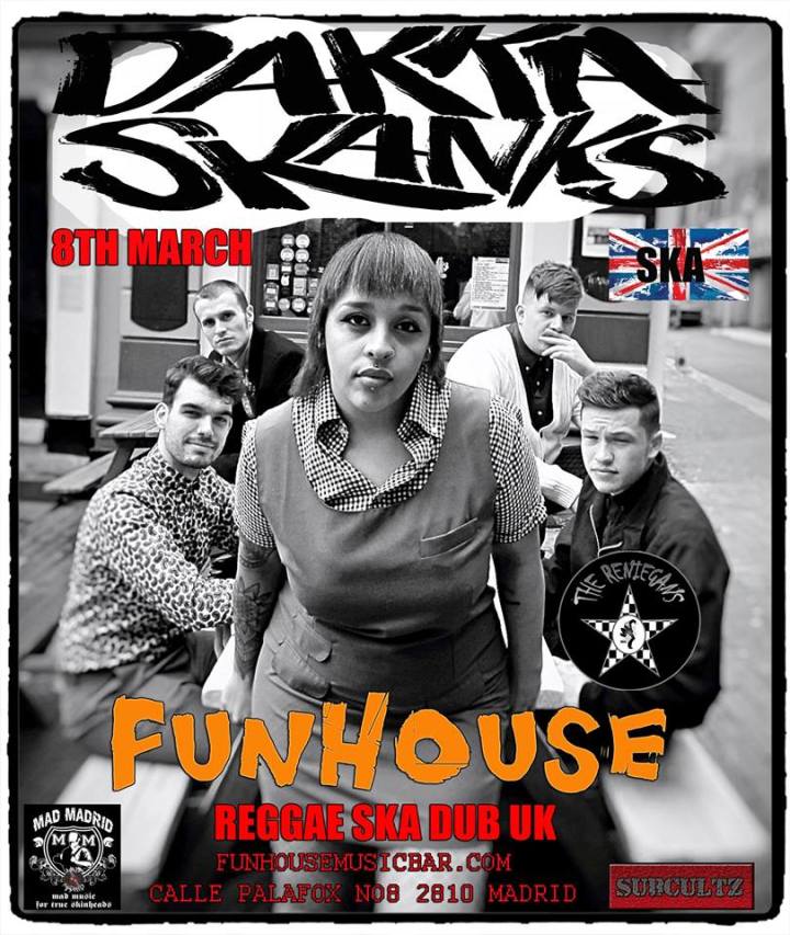 Concierto de Dakka Skanks + The Reniegans @ Fun House Music Bar, Madrid, el 08/03/2018