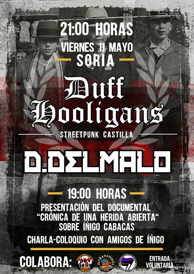 Cartel del concierto de Duff Hooligans @ Soria
