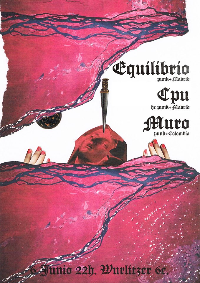 Cartel del concierto Equilibrio, CPU y Muro @ Wurlitzer Ballroom, Madrid, el miércoles 6 de junio de 2018