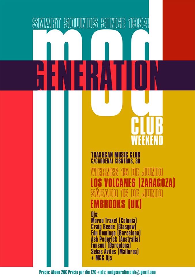 Embrooks y Los Volcanes serán las bandas participantes en el Mod Generation Club Weekend de Madrid