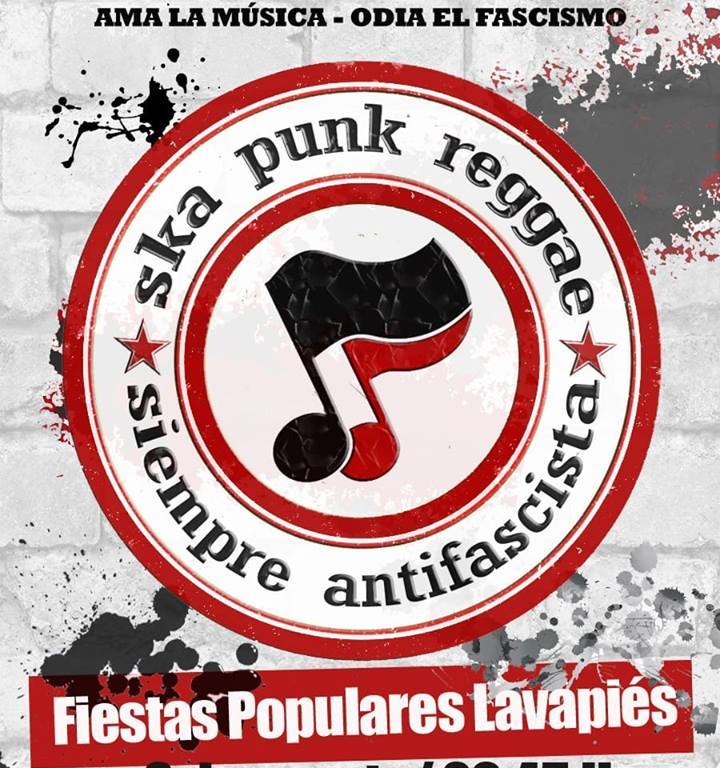 Cartel del concierto de FCK NZS (Sally Brown, La Patilla Sound y San Blas Posse) en las Fiestas de Lavapiés 2018