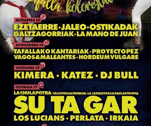 Programa de conciertos de las Fiestas de Tafalla 2018