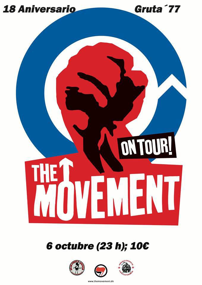 Cartel del concierto de The Movement en Gruta 77, el sábado 6 de octubre de 2018