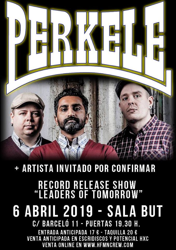 Cartel del concierto de Perkele en la sala But, Madrid, el 6 de abril de 2019