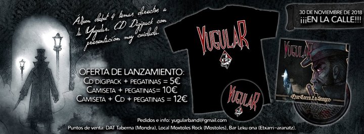 Debut de Yugular: Que corra la sangre, 4 canciones en formato cd digipack