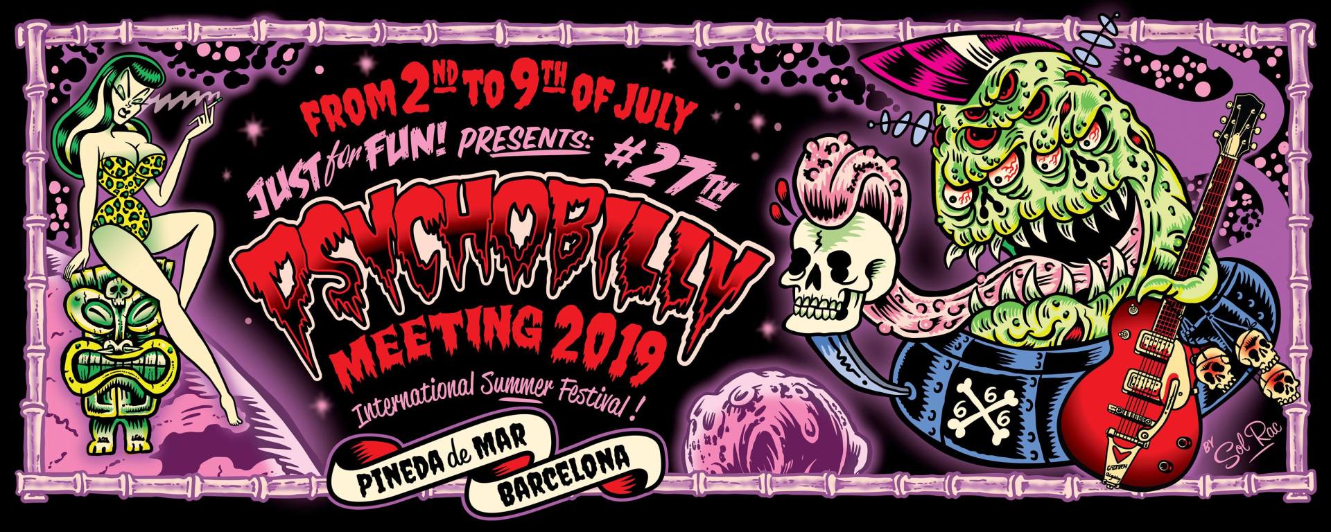 Cartel Psychobilly Meeting 2019 de Pineda de Mar