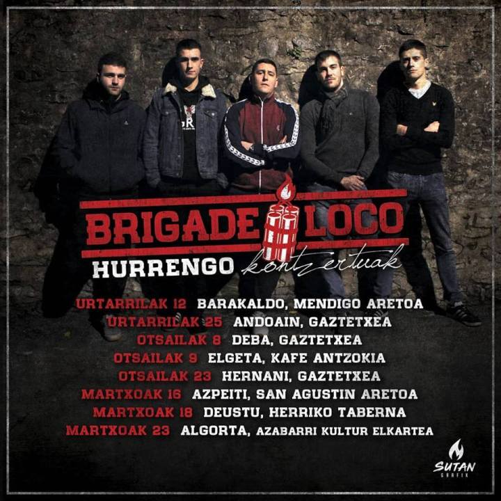 Próximos conciertos para Brigade Loco donde presentarán 'Ekintzek Dute Hitza'