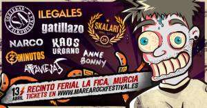 Cartel del Marearock Festival con 2 Minutos, Ilegales y más bandas