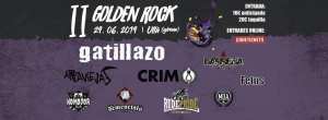 Cartel del Golden Rock 2019 con Gatillazo, CRIM Arpaviejas, Rude Pride, The Demencials, MDA, Fetus, Komodor y Barrena