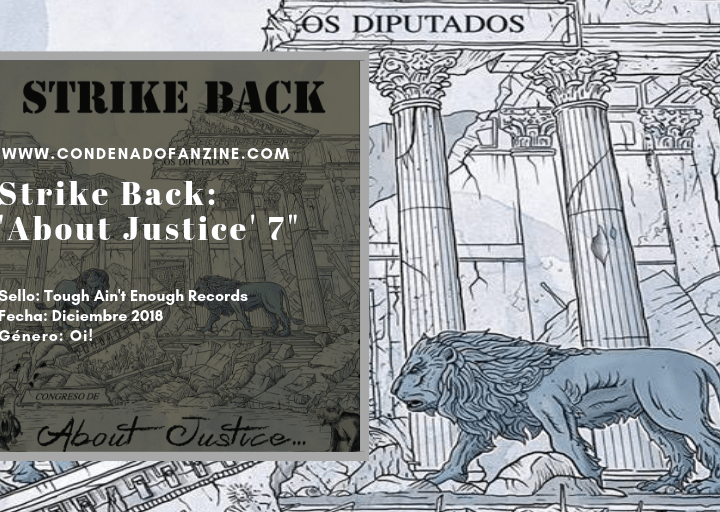 Reseña del 7" 'About Justice' de Strike Back (Tough Ain't Enough, 2018)