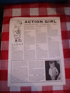 Con tantas revistas por recorrer, las mujeres jóvenes pueden suscribirse al boletín de Action Girl, que incluye una relación de los fanzines feministas que se editaban