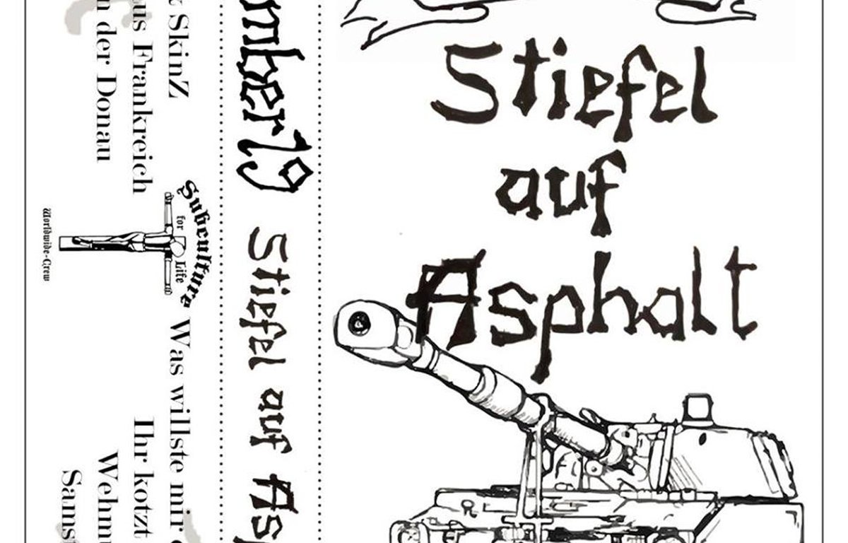 Bomber19: Stiefel Auf Asphalt, portada de su primera cassette editada por Subculture For Life (2019)