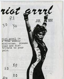 Riot Grrrl no. 1, Molly Neuman and Allison Wolfe, July 1991. 60/5000 Riot Grrrl no. 1, Molly Neuman y Allison Wolfe, julio de 1991. Enviar comentarios Historial Guardadas Comunidad