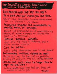 Flyer por Kathleen Hanna de Bikini Kill. No se puede tener un movimiento político sin algunos buenos manifiestos. Éste es de Kathleen Hanna, de Bikini Kill.