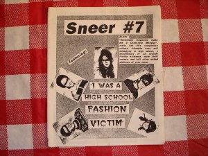 Portada del número #7 del fanzine Sneer