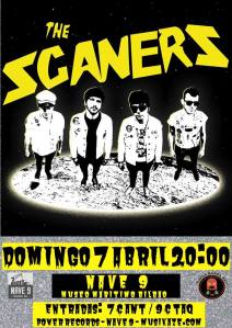 Cartel del concierto de The Scaners @ Nave 9 (Bilbao)
