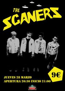 Cartel del concierto de The Scaners @ Groove Bar (Tarragona)