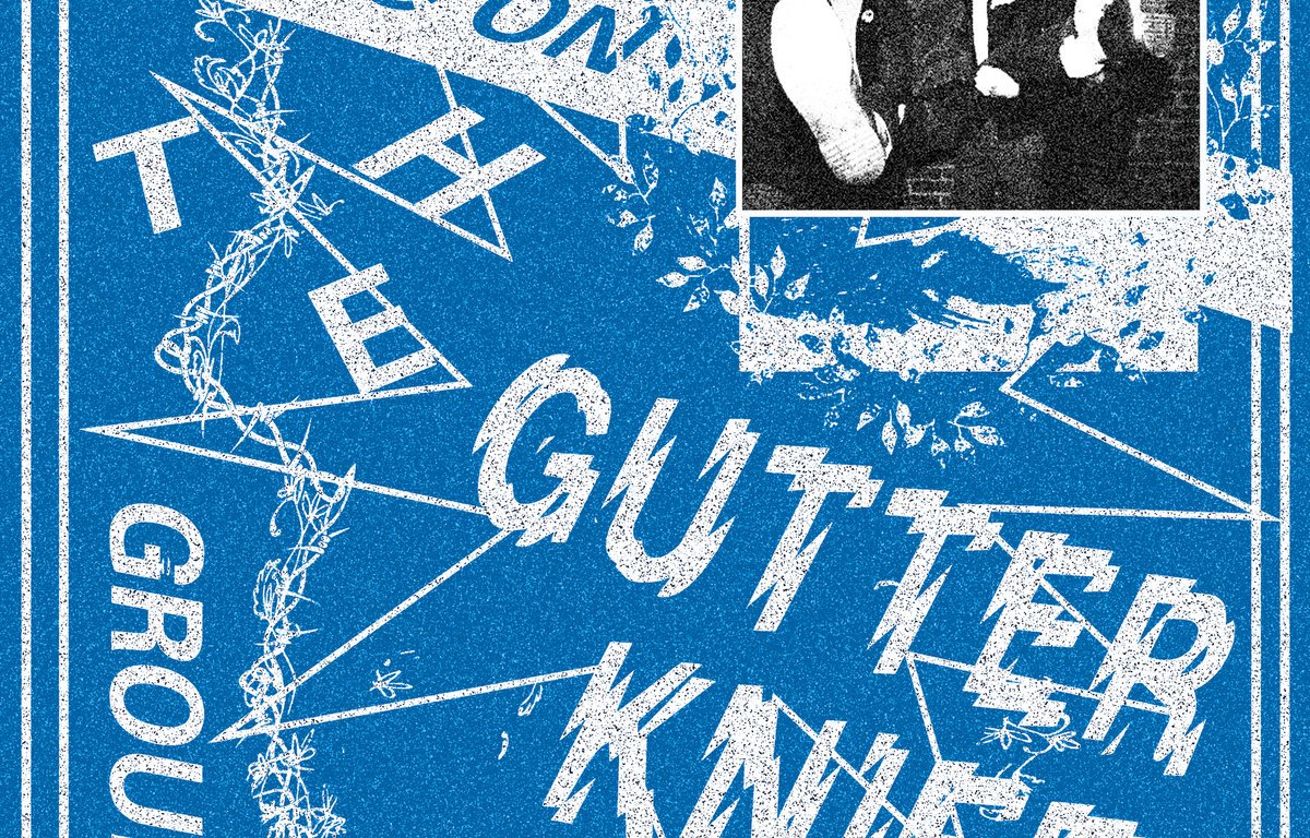 Portada de 'Boots on the Ground' (2019) de Gutter Knife (hardcore & oi! from Brighton, UK)