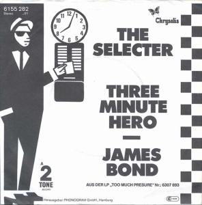 Portada edición alemana "Three Minute Hero" / "James Bond" de The Selecter