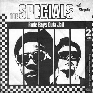 Contraportada edición alemana Rat Race de The Specials
