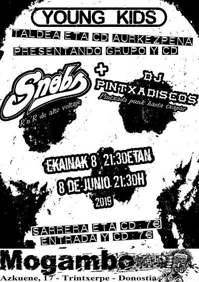 Cartel del concierto de Young Kids + Snobs