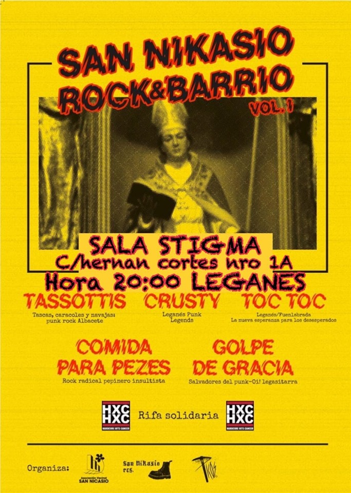Cartel del San Nikasio Rock&Barrio Vol. I @ Leganés, el sábado 21 de septiembre de 2019