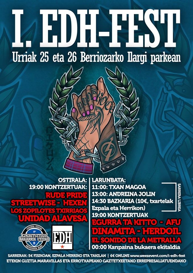 Cartel de I EDH Festival @Berriozar, Navarra, los días 25 y 26 de octubre de 2019