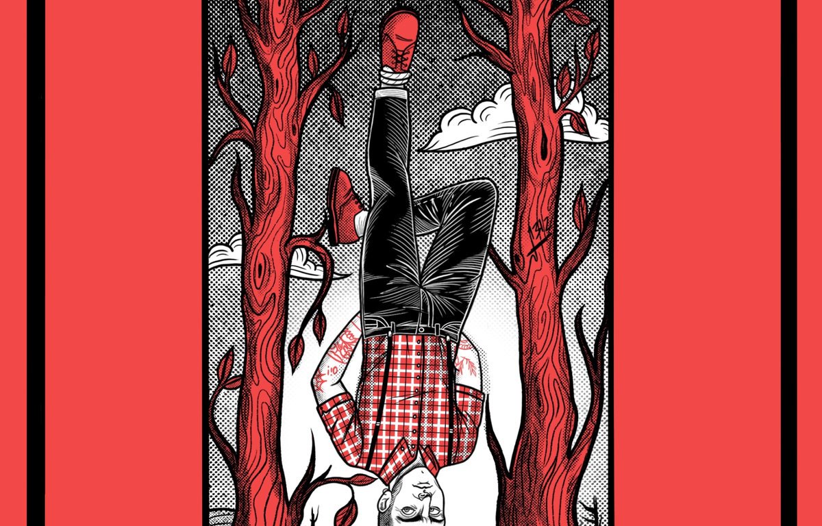 Portada de 'Le Pendu' (2019) de Himnos | Obra de Muerte Roja (Melisa Díaz)